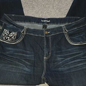 Lane Bryant Dark Blue Jeans with Embellished Pocket